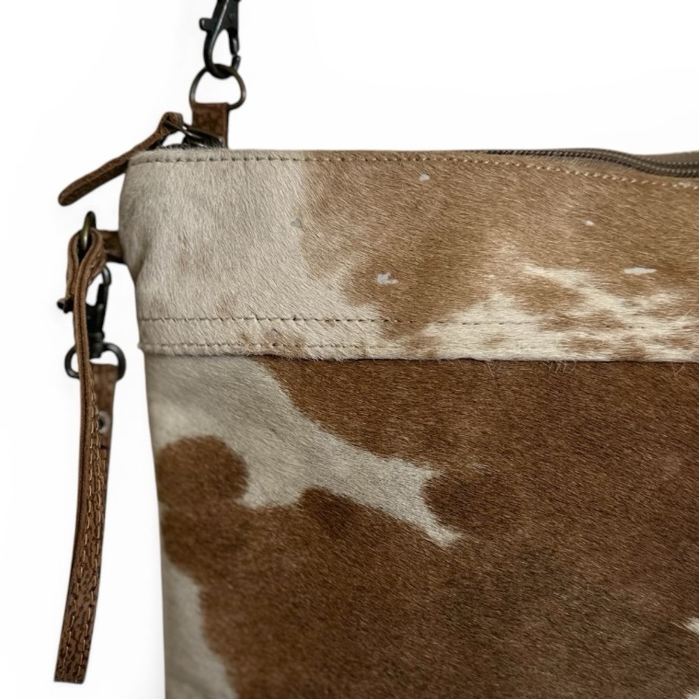 Myra Bag Cowhide Brown Leather & Hairon - Picture 9 of 10